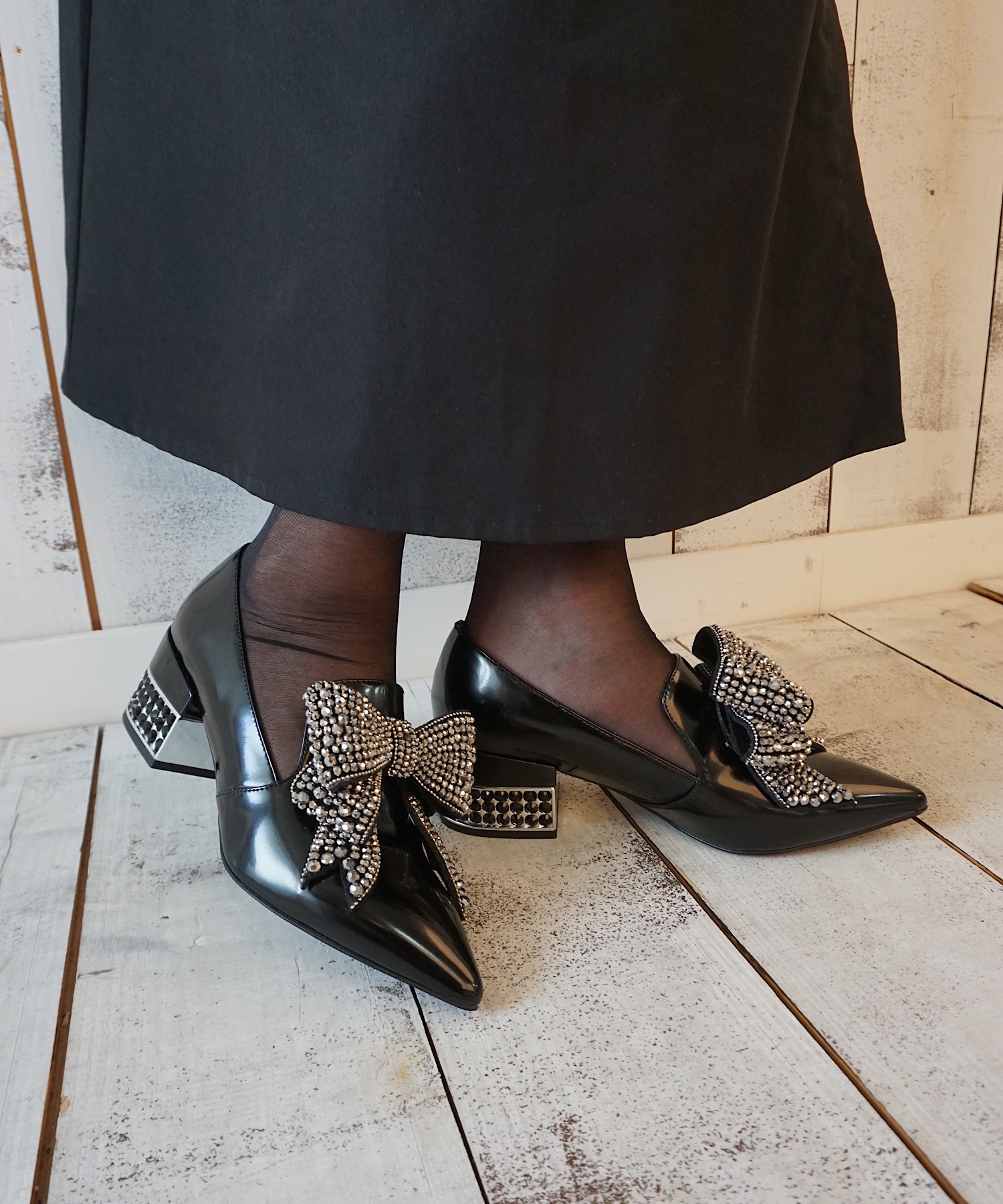 キラキラ ビッグリボンデザインパンプス Jeffrey Campbell│Jeffrey