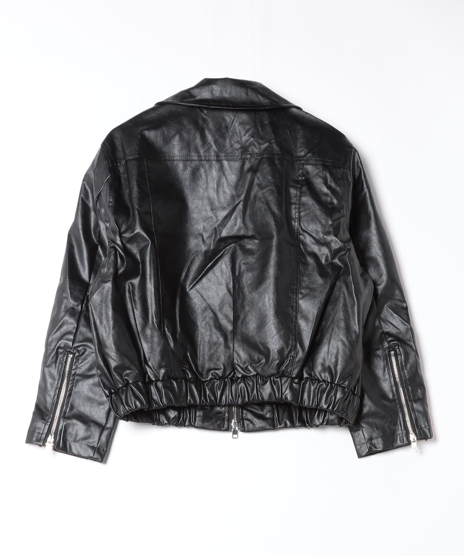 A'GEM/9 × .kom『.kom/ドットケーオーエム』リボンレザー ジャケット