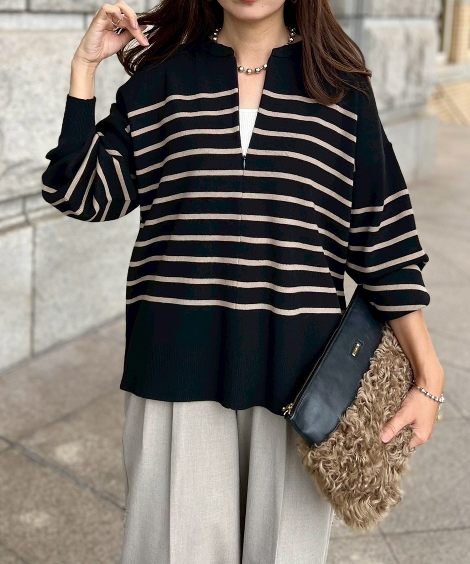 春ニット】フロント2wayニットプルオーバー Emma Taylor│STYLEDOOR