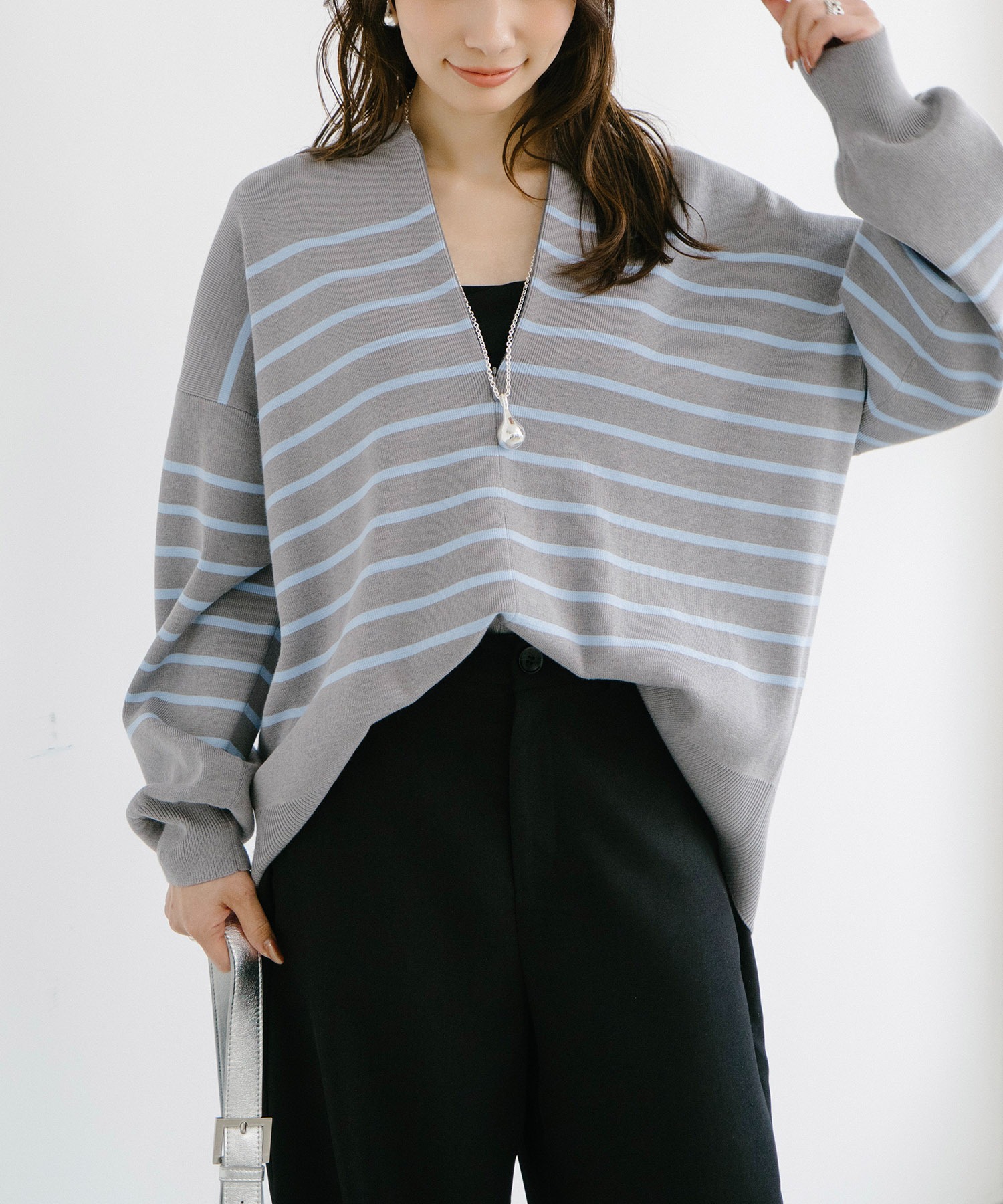 春ニット】フロント2wayニットプルオーバー Emma Taylor│STYLEDOOR