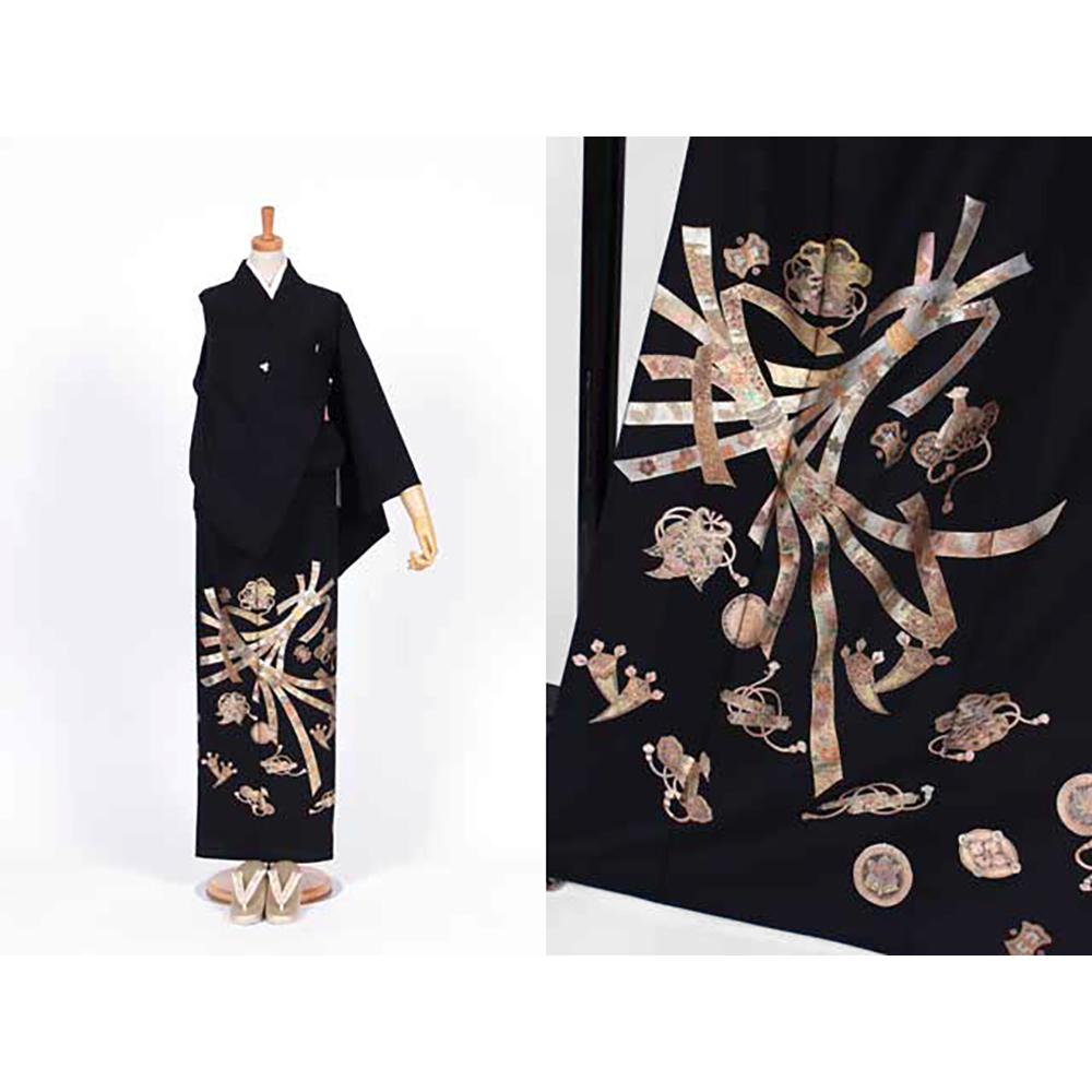 ht-15 ひとえの留袖 宝尽くしに束ね熨斗 | 着物レンタルまつうら（貸