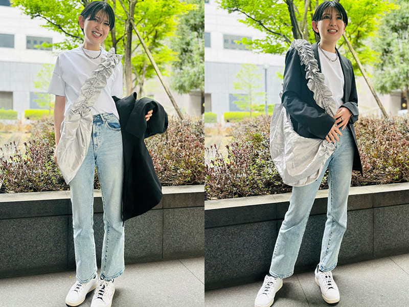 1枚で映える！働くOggi世代の【名品Tシャツ】編集部員が着てみた