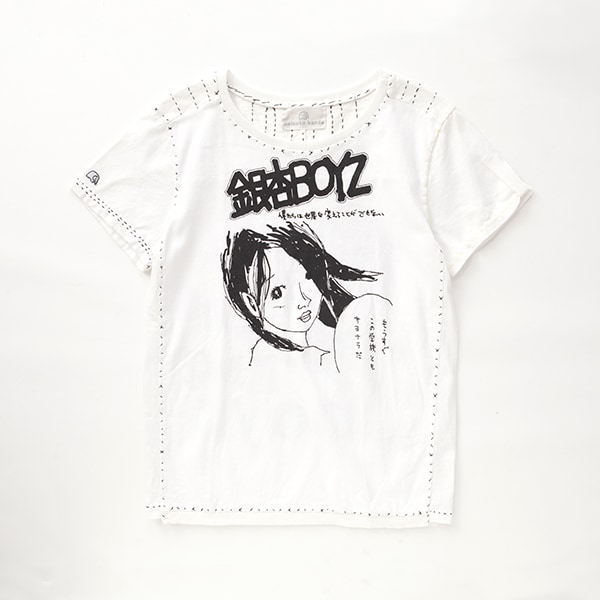 銀杏BOYZ & keisuke kanda「両A面の手縫いTシャツ」フロント [画像