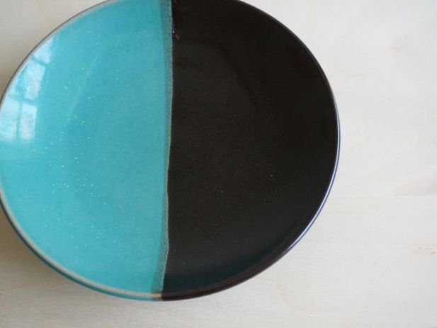 因州中井窯 染め分け 8寸皿 | 大江ノ郷自然牧場