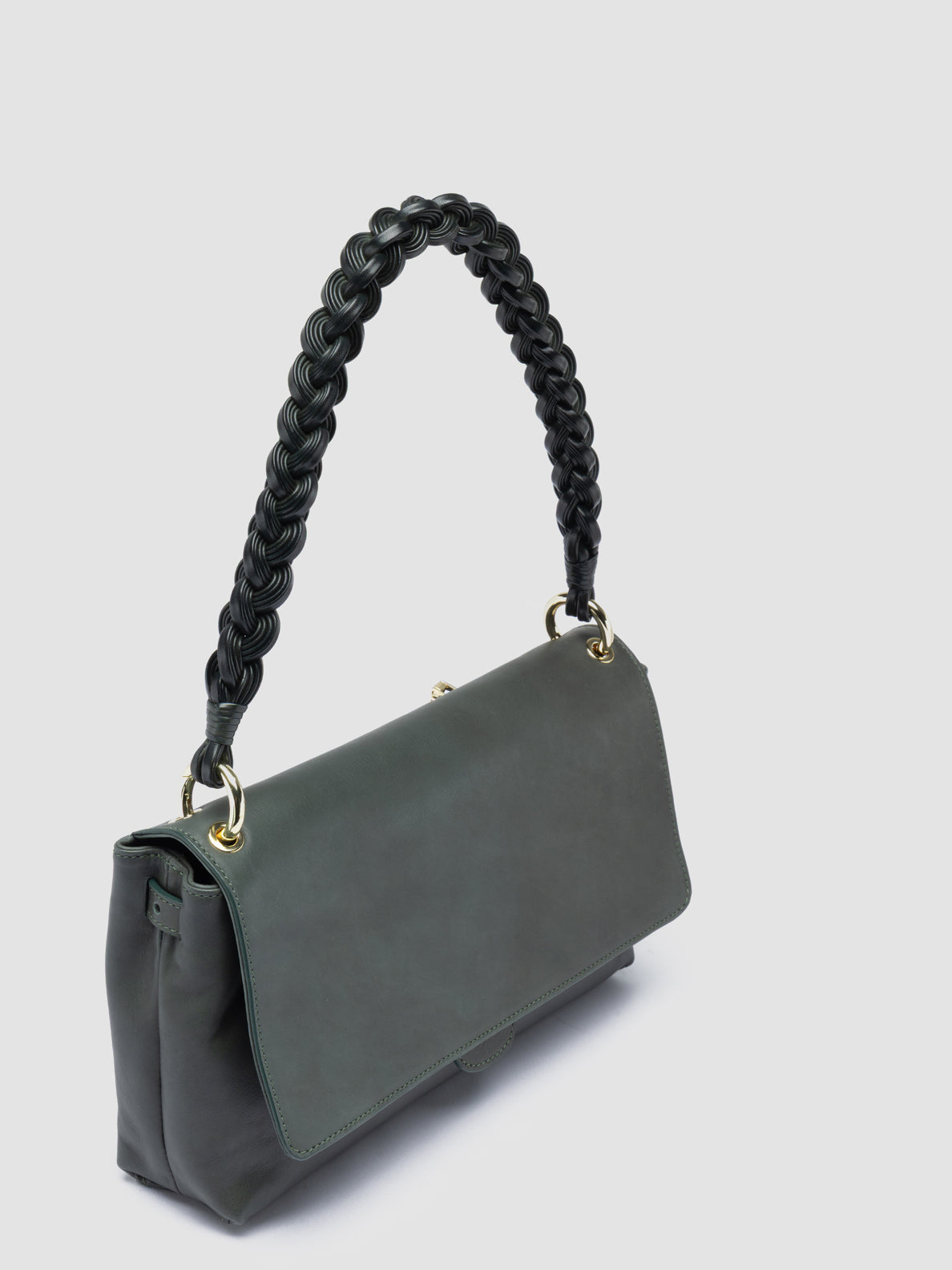 Green Nappa Shoulder Bag: NOLITA WOVEN 212 | Officine Creative