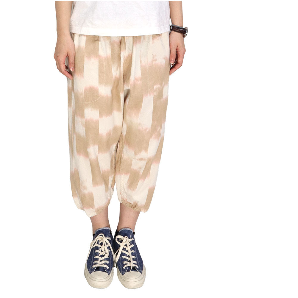 儀右ヱ門 ギエモン ぎえもん 久留米絣 七分丈もんぱん Y7032