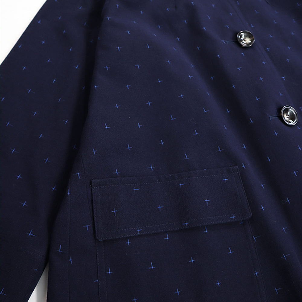 儀右ヱ門 ギエモン ぎえもん 久留米絣 コート ス223 日本製【as