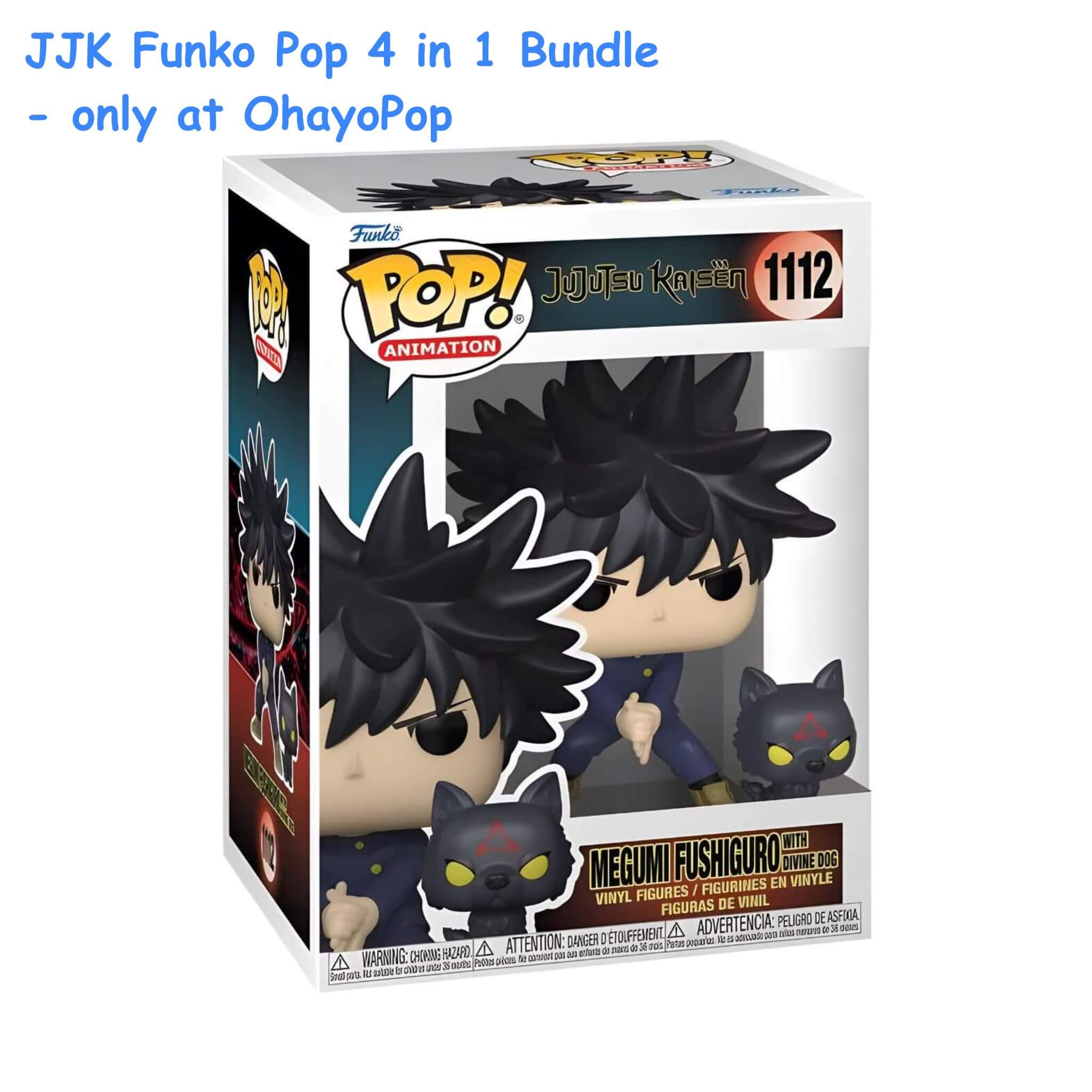 Funko Pop Jujutsu Kaisen 4-in-1 Bundle - Yuji, Megumi, Nobara