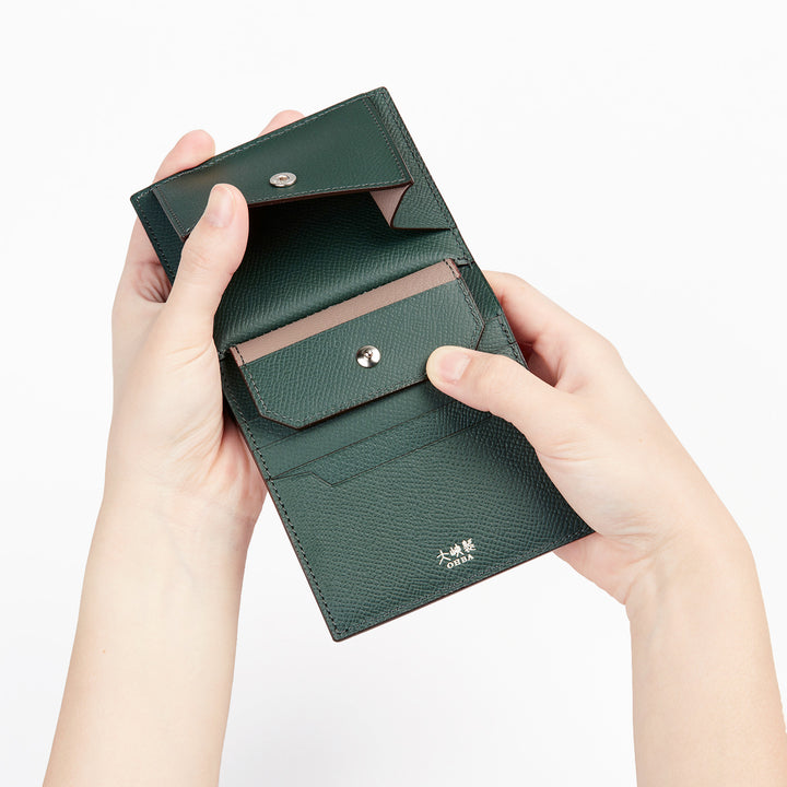 大峽製鞄－メンズ財布｜【1362-ECF】札入れコンパクト・二つ折り小銭