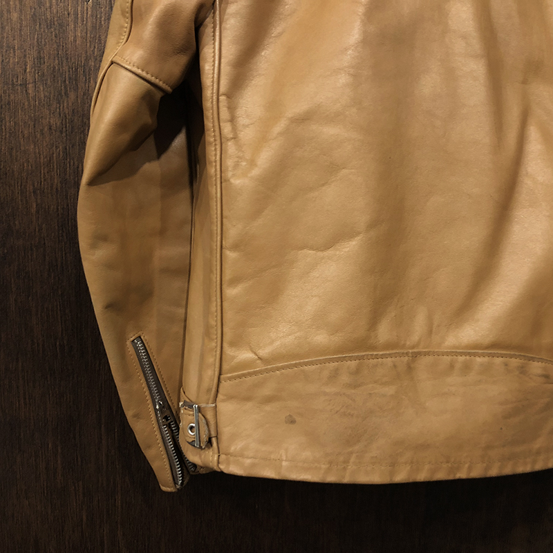 Schott Single Riders Jacket Camel 38（ショット シングル ライダース