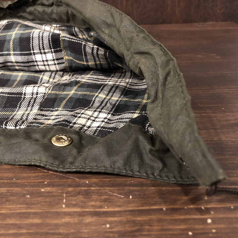 Barbour A128 Hood Sage Large バブアー オイルド フード Lサイズ