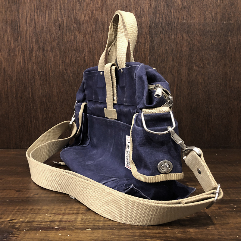 一澤帆布 Old Ichizawa 紺 ベージュ 3way Shoulder Handle Rucksack