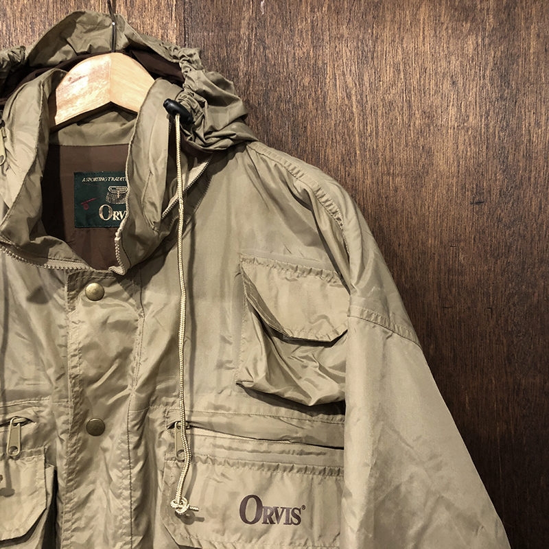 Orvis Water Proof Nylon Shell Fishing Wading Guide Jacket Tan L/XL