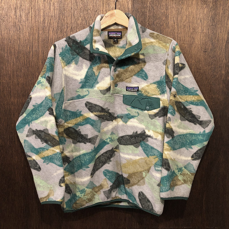 Patagonia Synchilla Fleece Snap-T Trout Camo Pattern XXS