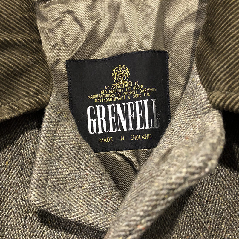 Grenfell Derby Tweed Herringbone 4pocket Country Balmacaan Coat