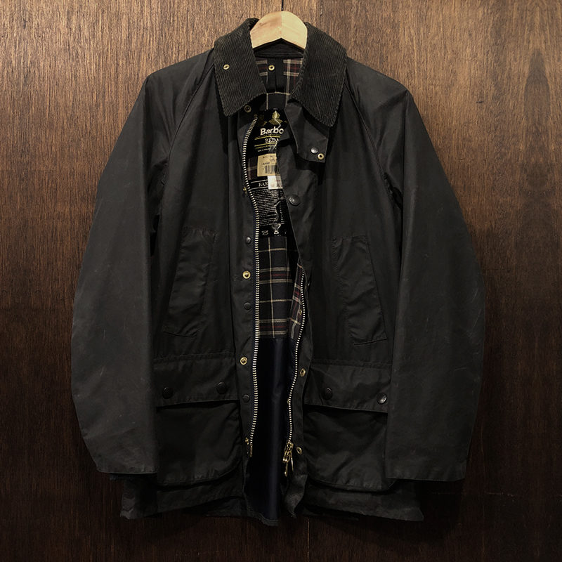 Barbour Bedale Jacket 3Warrant Old Model Navy C36 Mint バブアー