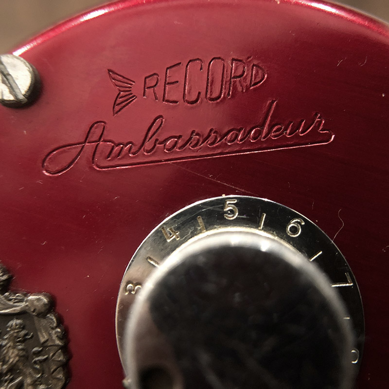 Abu Record Ambassadeur 5000 Svangsta Red With Case アブ レコード