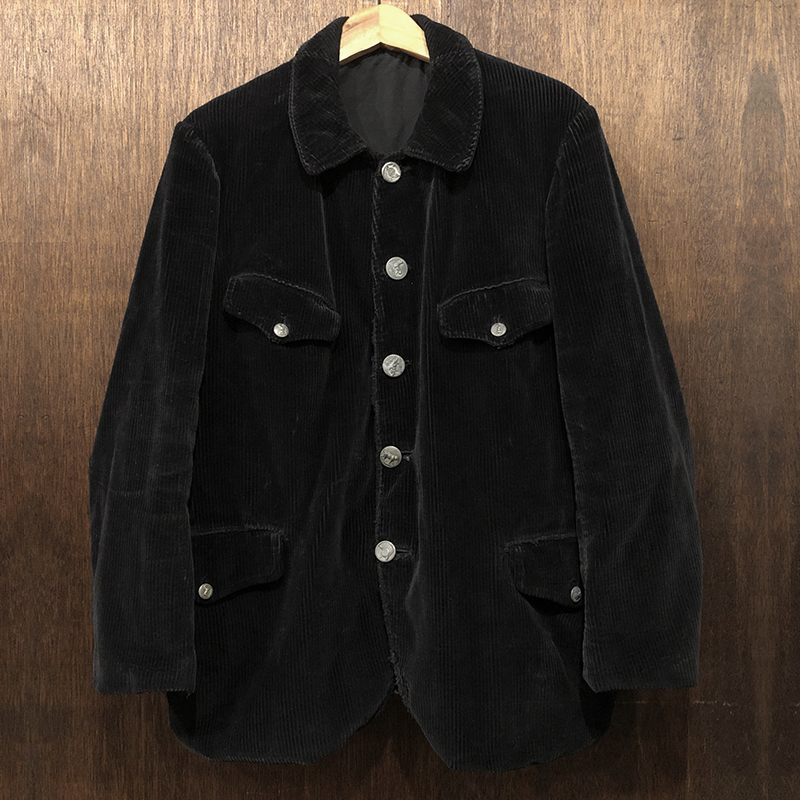 French d'Amiens Heavy Corduroy Hunting Jacket Black フレンチ