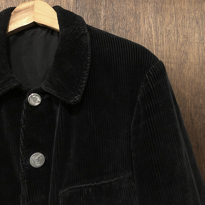 French d'Amiens Heavy Corduroy Hunting Jacket Black フレンチ