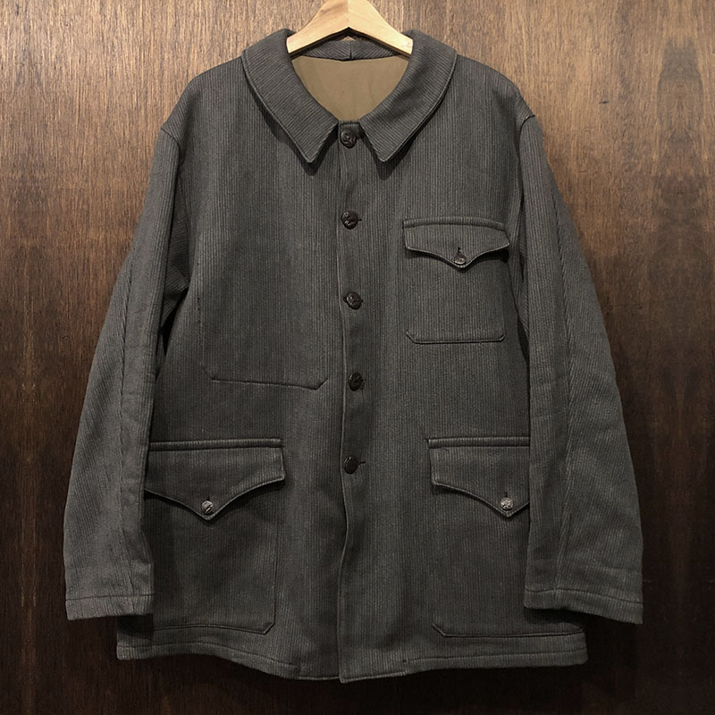 French Vintage L'Argbuss Cotton Pique Hunting Jacket Salt and