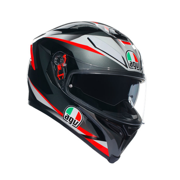 AGV K5 S Plasma 黑灰紅| 歐樂機車專業平台