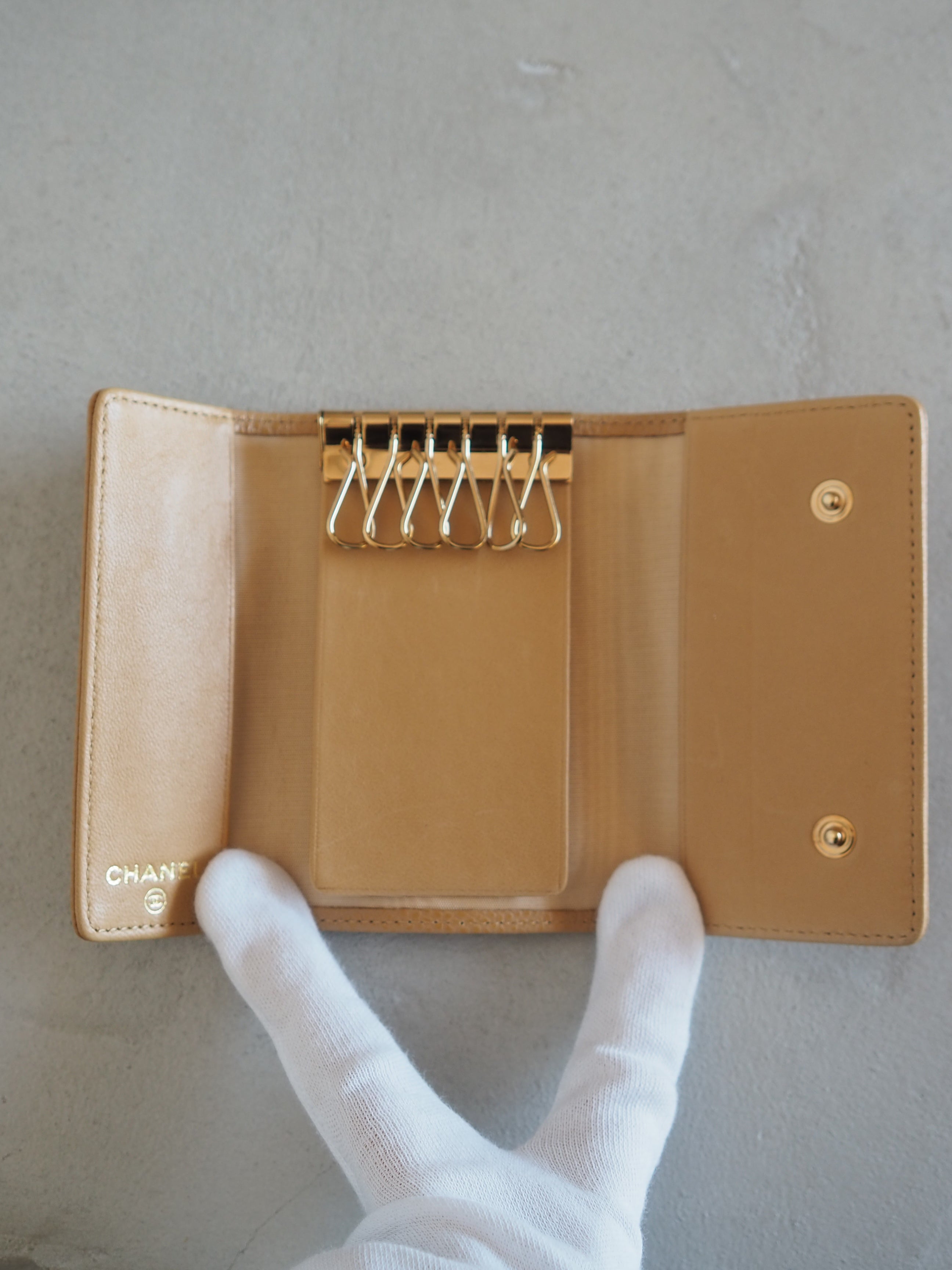 CHANEL シャネル COCO ココマーク キーケース キャビアスキン ブラウン