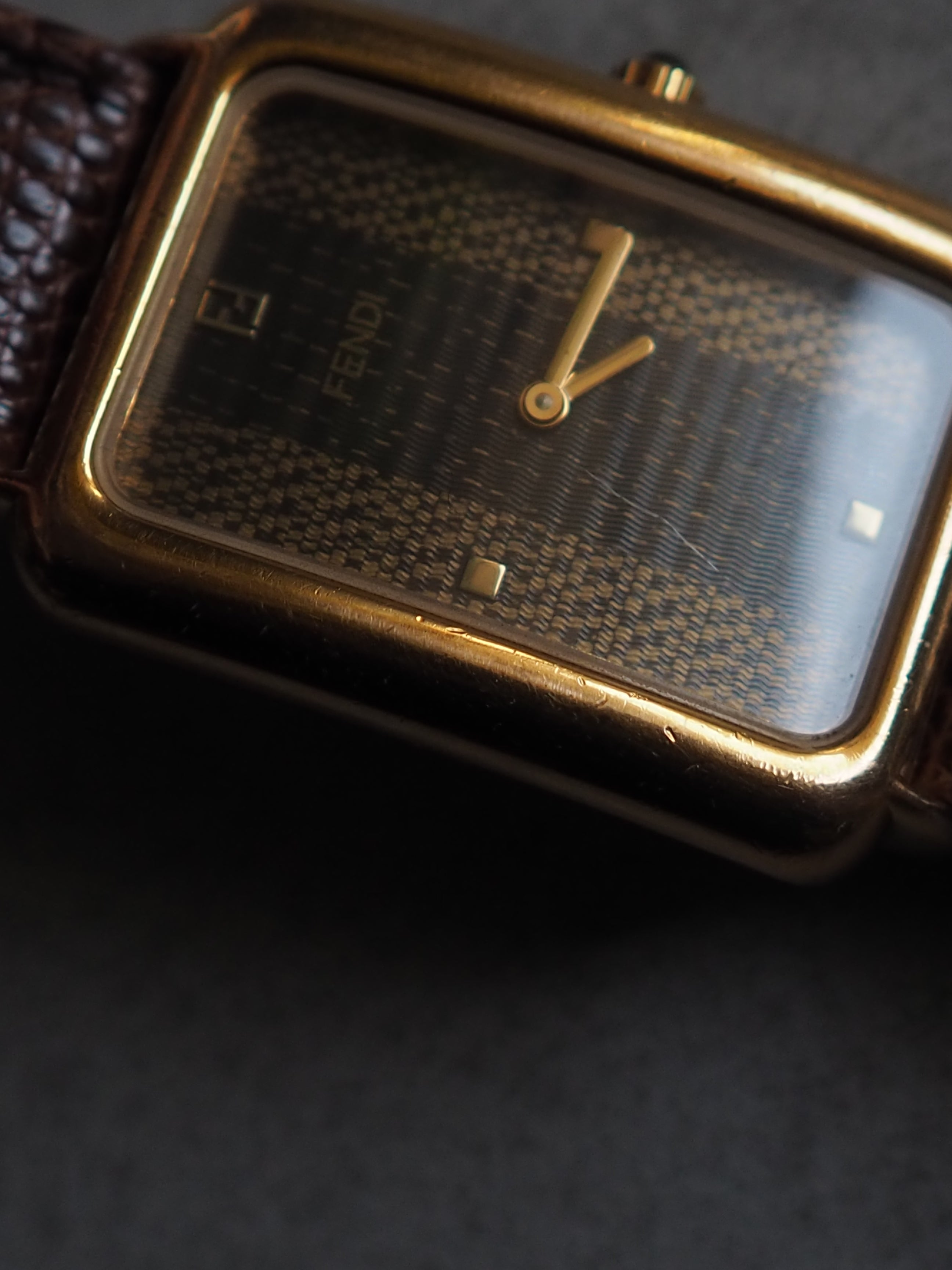 FENDI ヴィンテージ ファンディ スクエア ズッカ ウォッチ 腕時計 ユニ