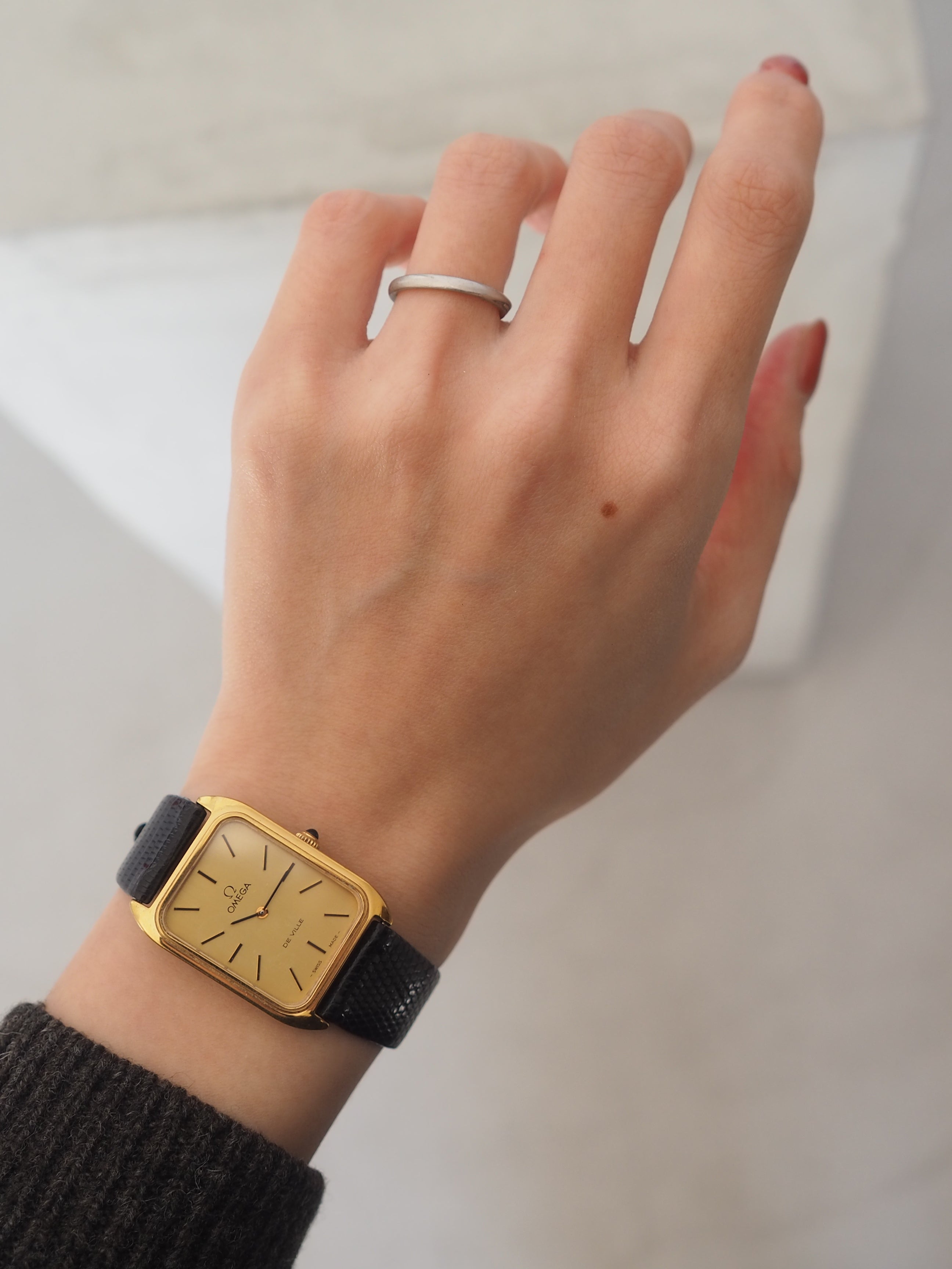 OMEGA オメガ DE VILLE デビル スクエア ウォッチ 腕時計 ゴールド