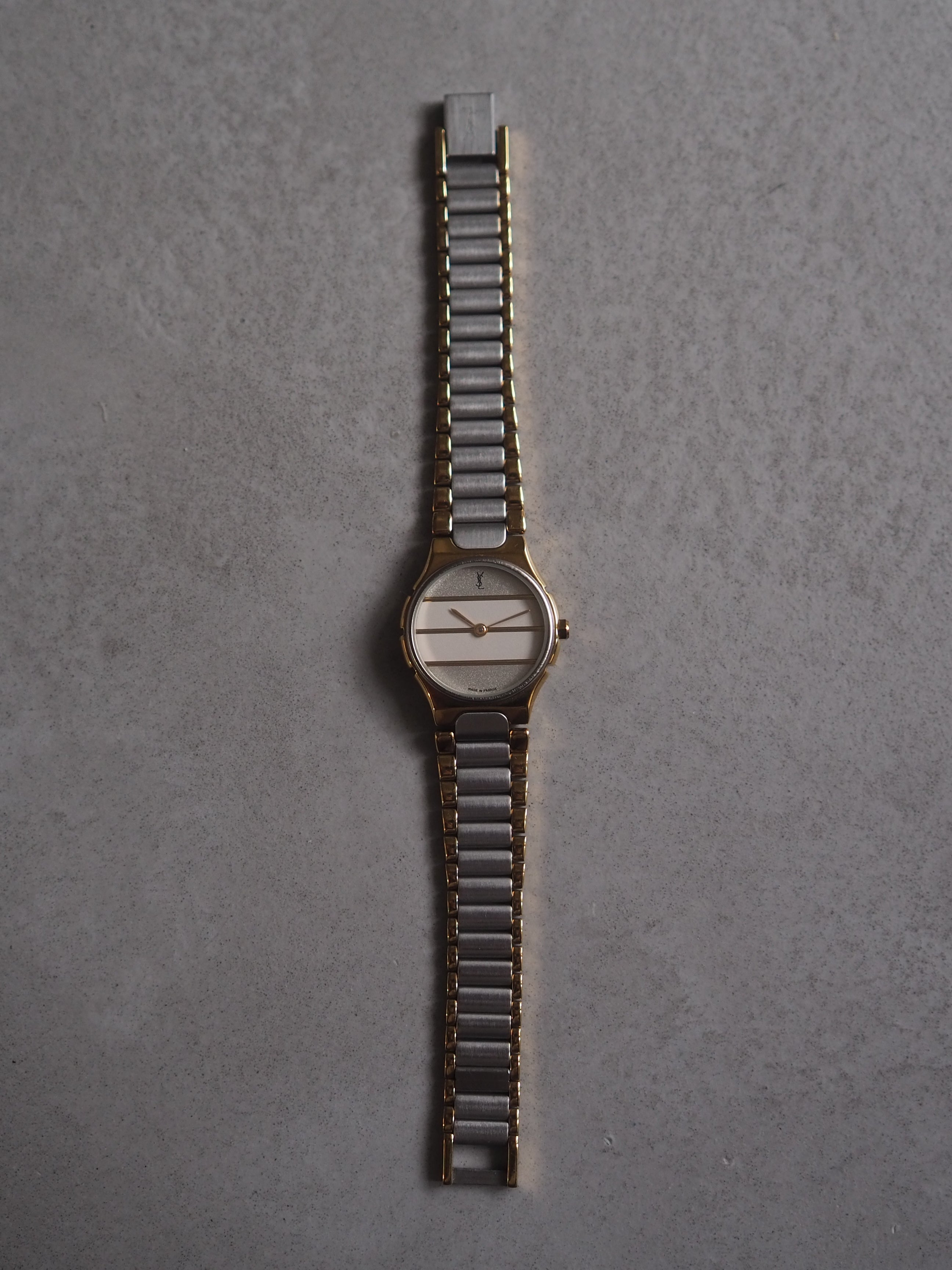 Yves Saint Laurent イヴ・サンローラン ラウンド コンビ ウォッチ