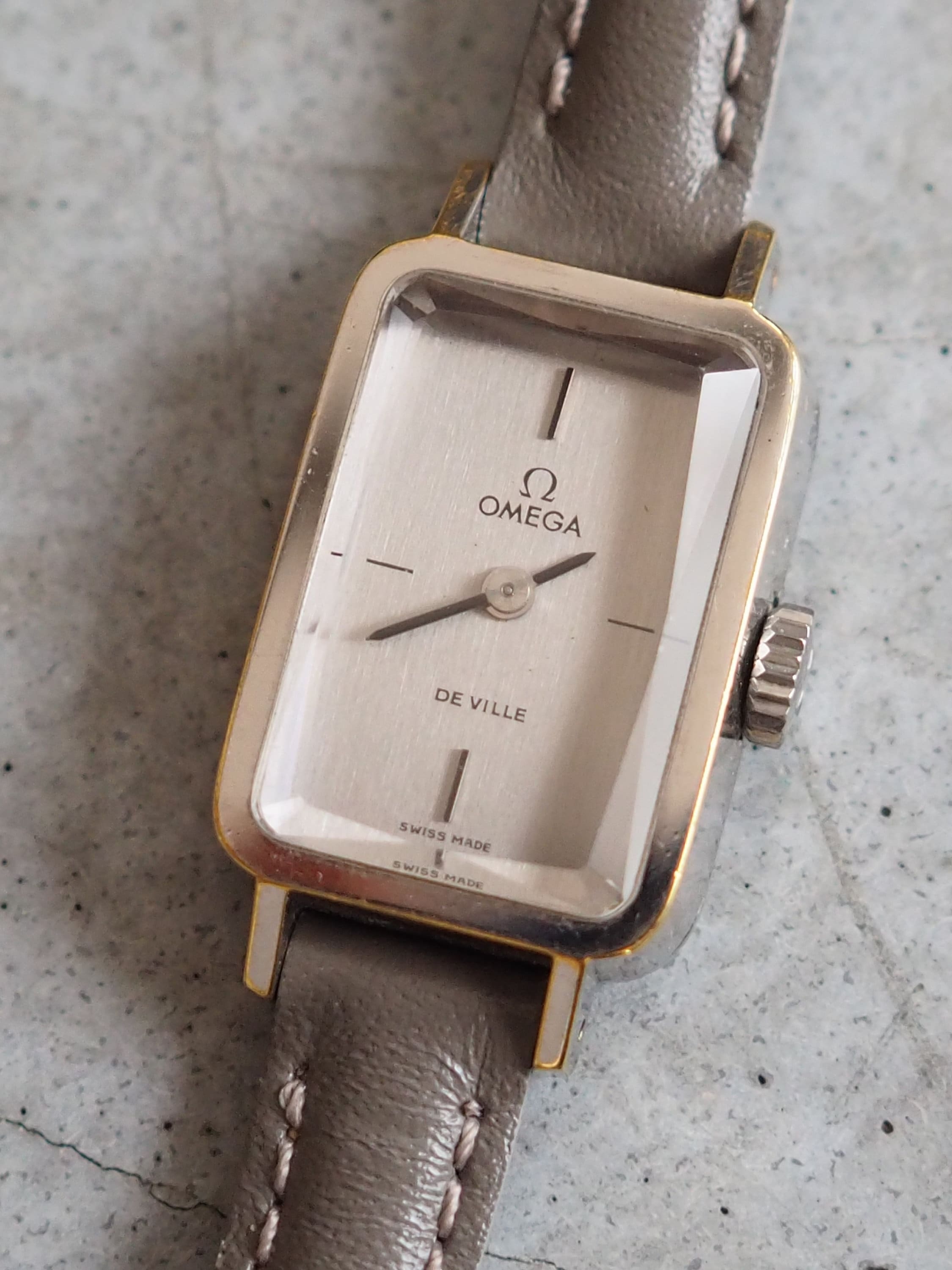 OMEGA オメガ DE VILLE デビル スクエア ウォッチ 腕時計 シルバー