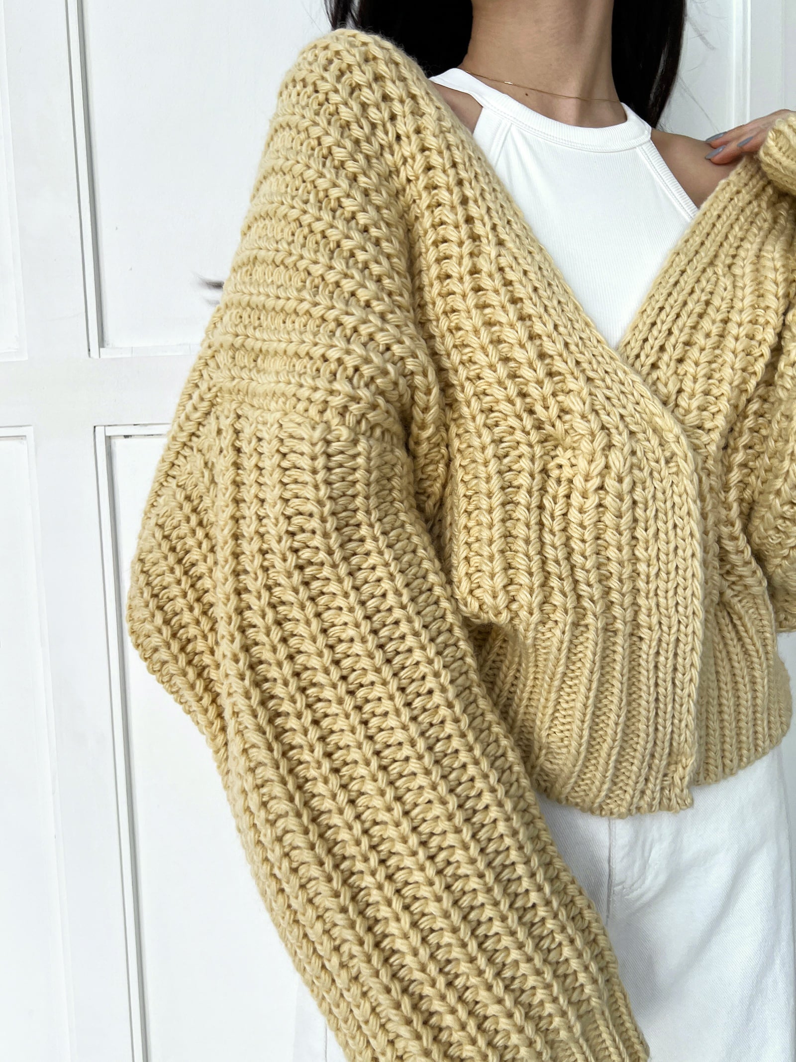 2wayローゲージカシュクールニット