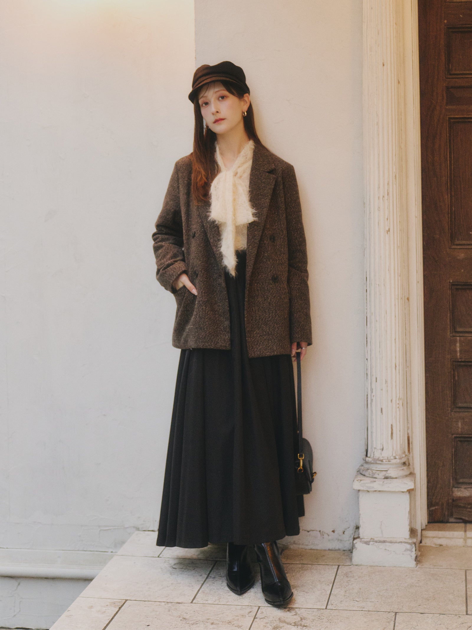 ツイードテーラードジャケット