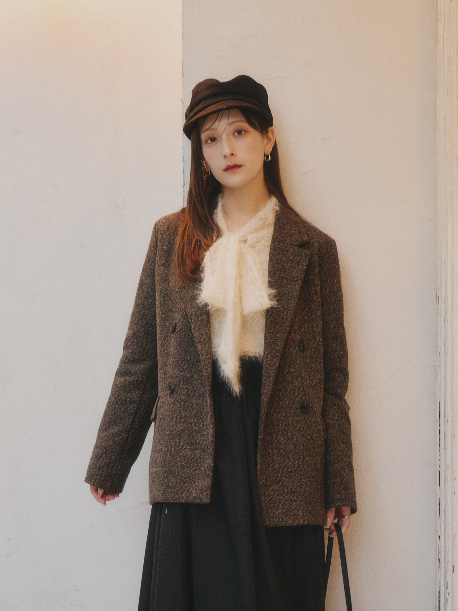 ツイードテーラードジャケット