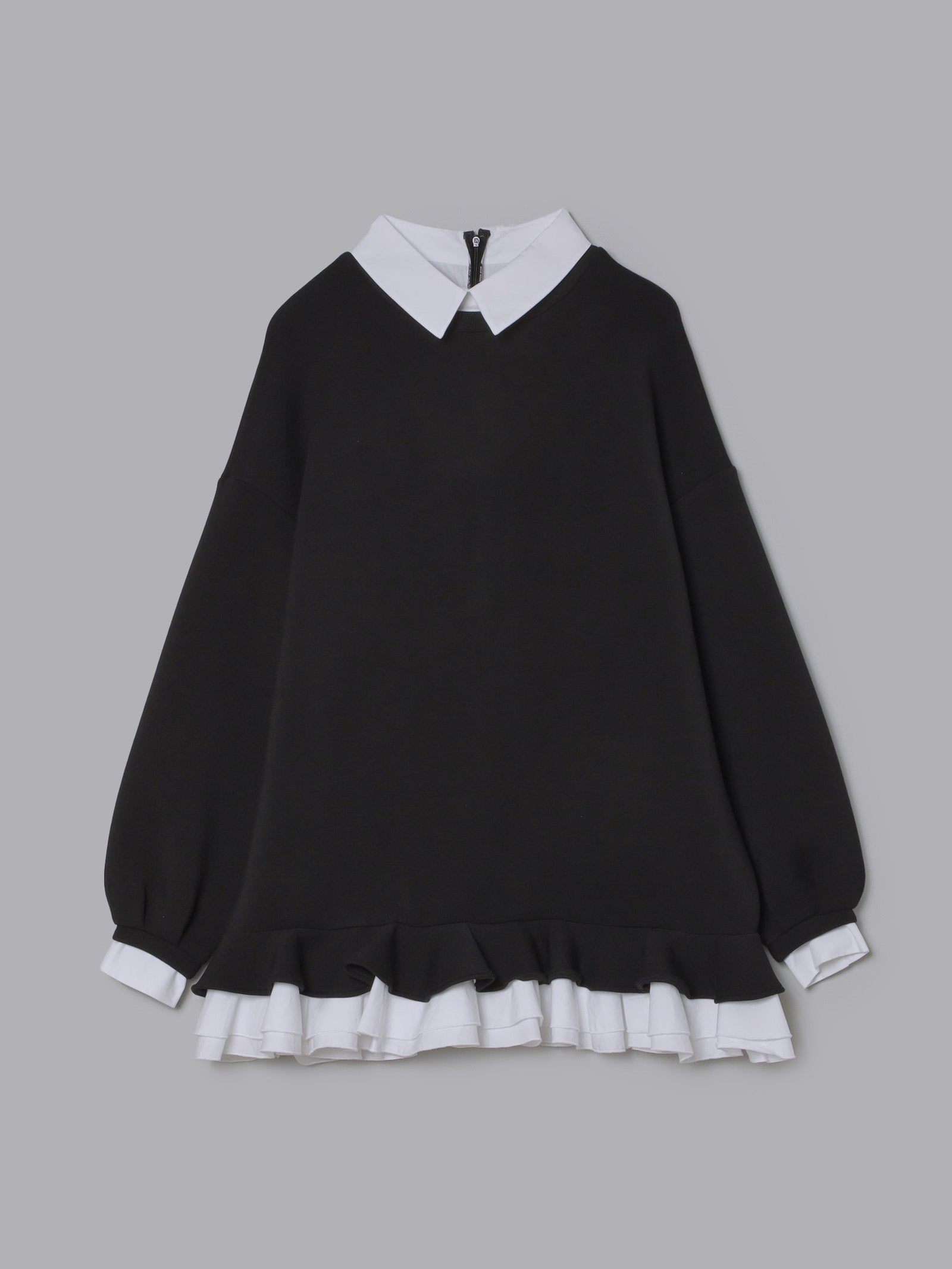 フリルレイヤードダンボールスウェット