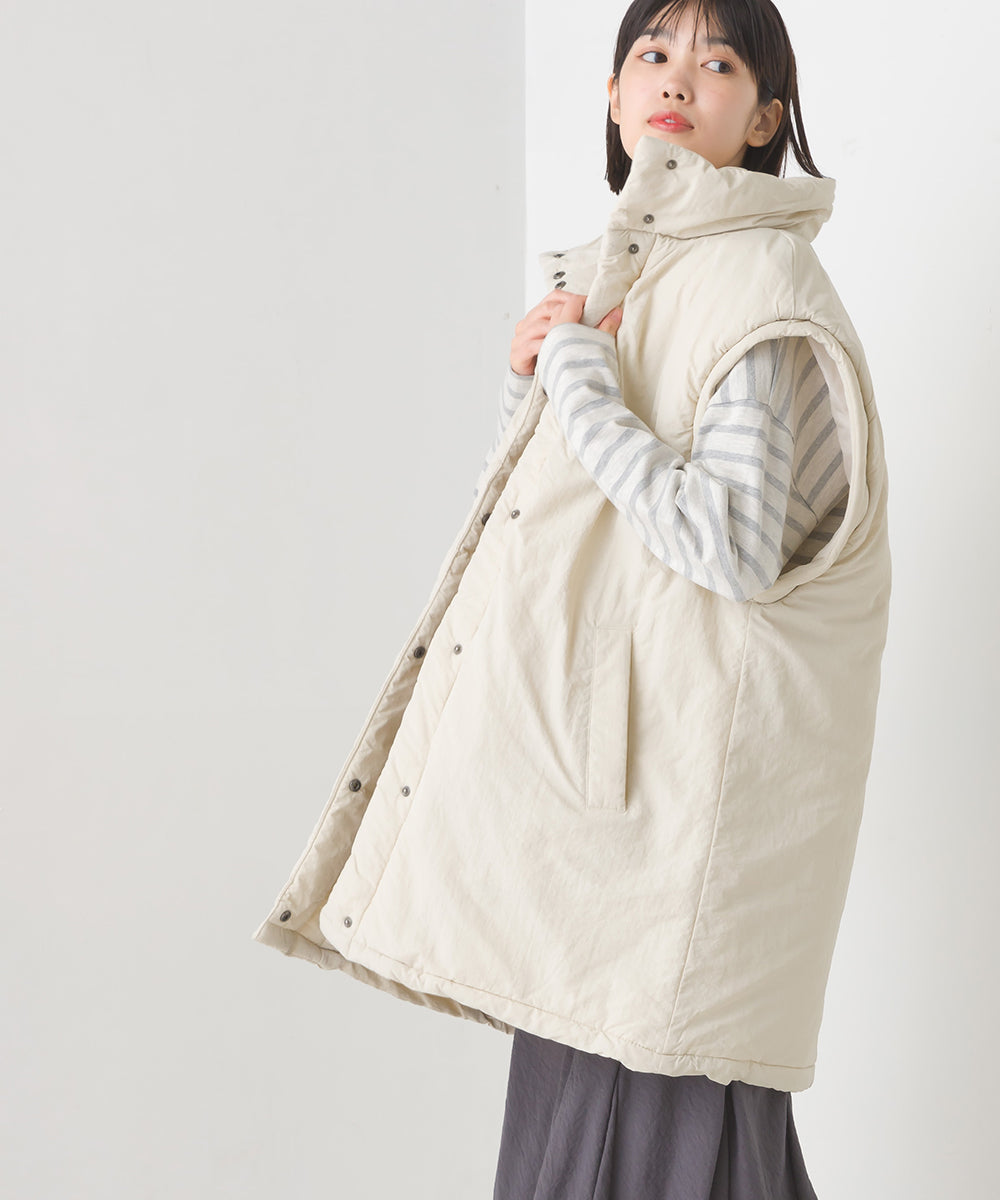 OMNES】袖取り外し2WAY 中綿ダウンジャケット【1523-7174】