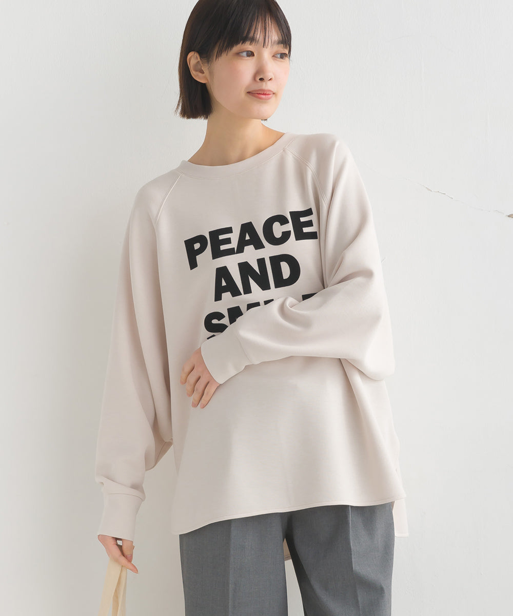 OMNES】ソフトダンボールニットフロッキープリントドルマンプル