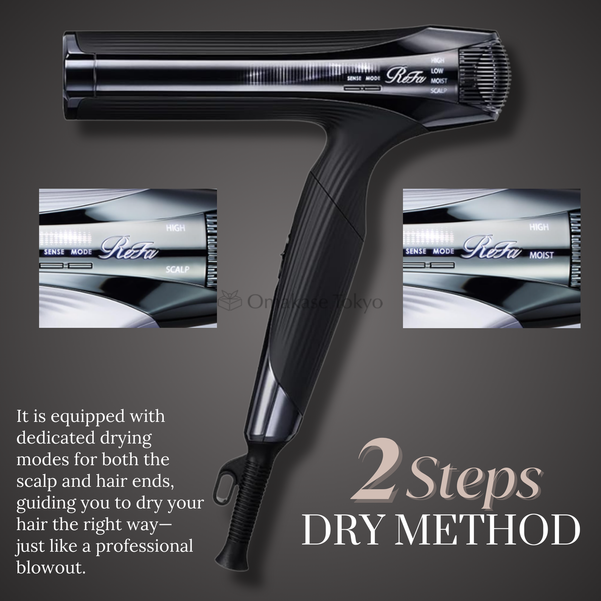 ReFa Smart Hair Dryer W Black – Omakase Tokyo