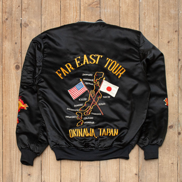 70s Vintage Embroidered Tour Jacket - Large – Omega Militaria