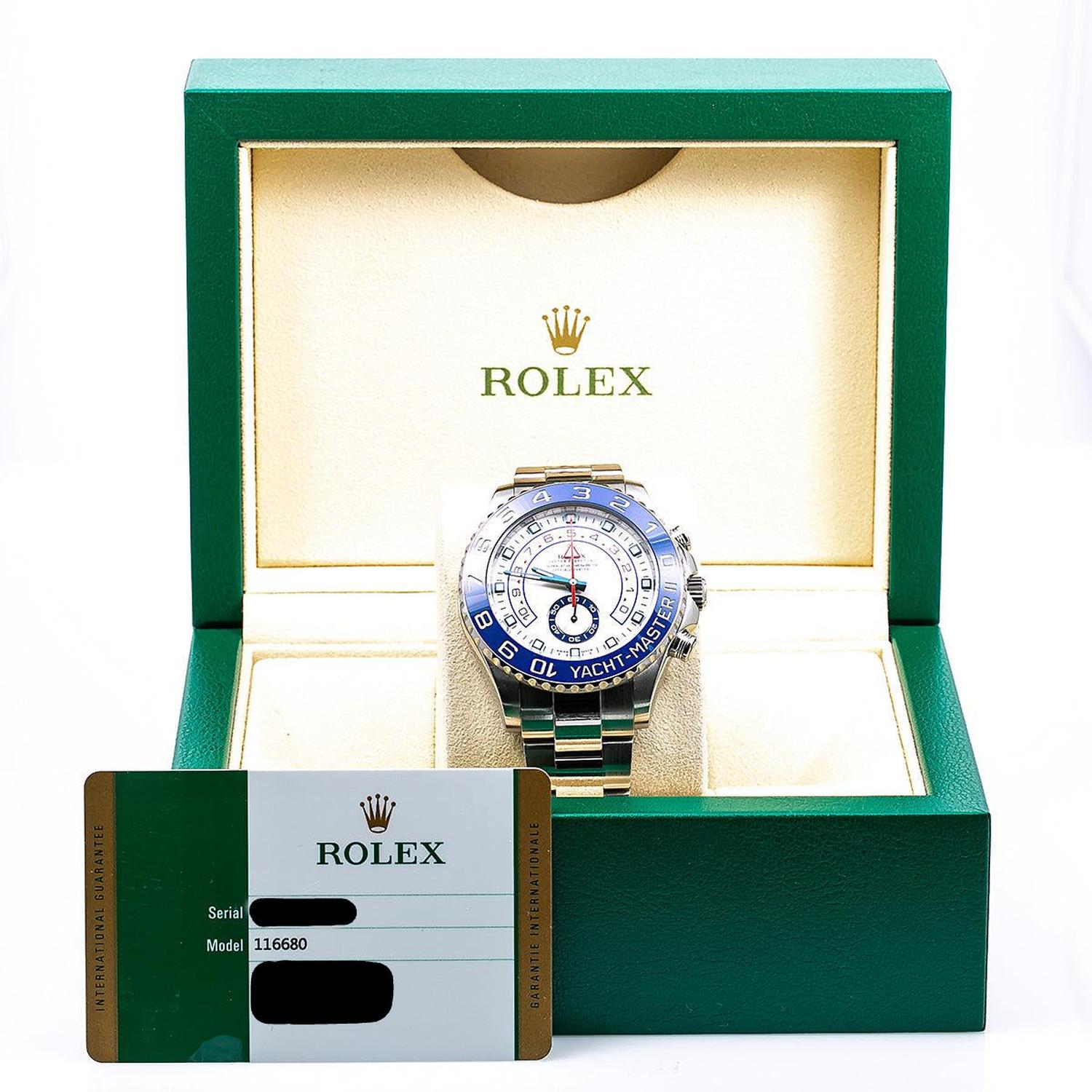 Buy Rolex Yacht-Master II 44MM 116680 White Dial Blue Ceramic