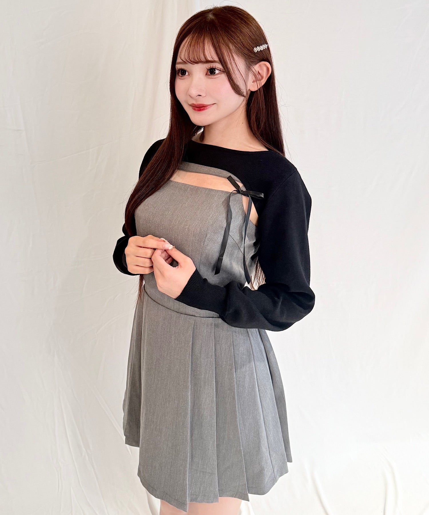 ショートニット×キャミワンピースセット – PARK by one way（パーク