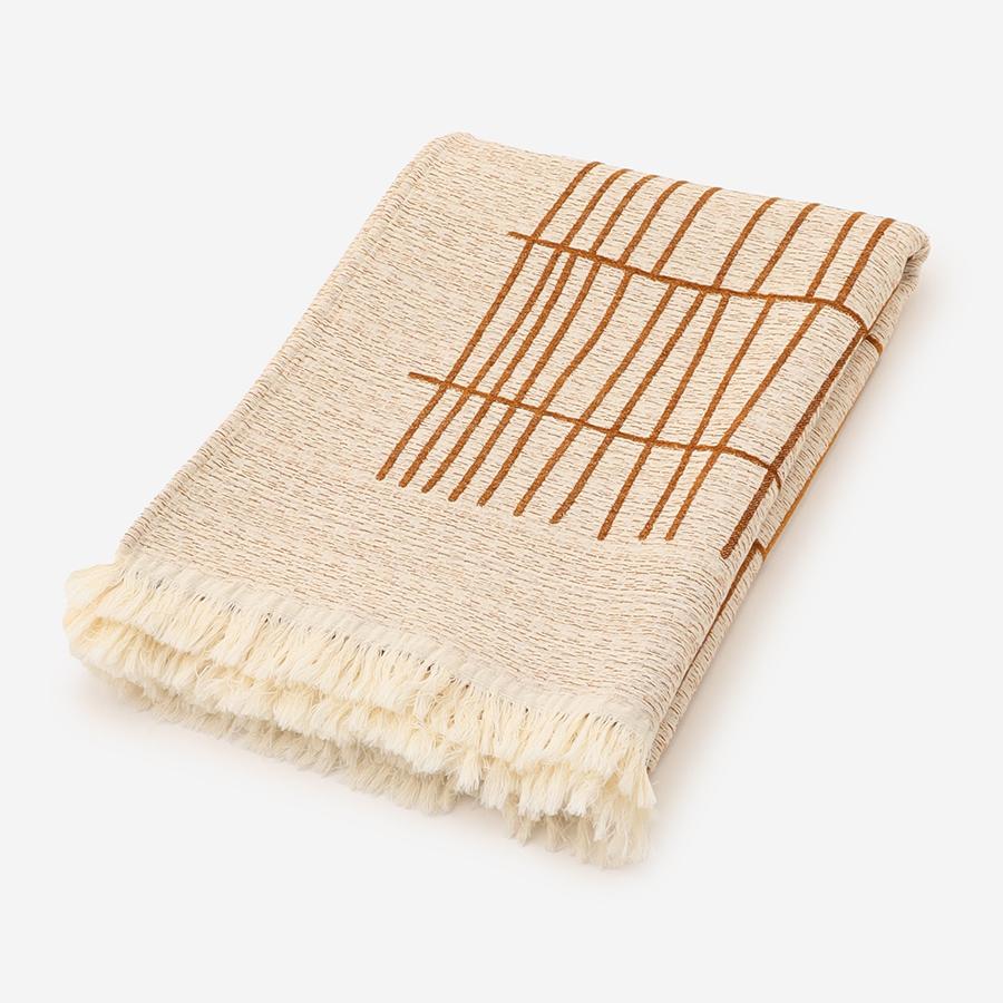 ジャガード織り ブランケット 130 x 180cm テラコッタ｜【公式】ACTUS