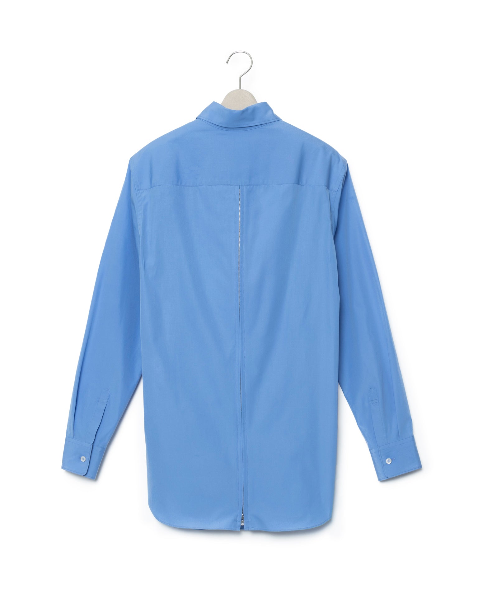 Zipper Pleated Shirt - Sax – FUMITO GANRYU OFFICIAL STORE