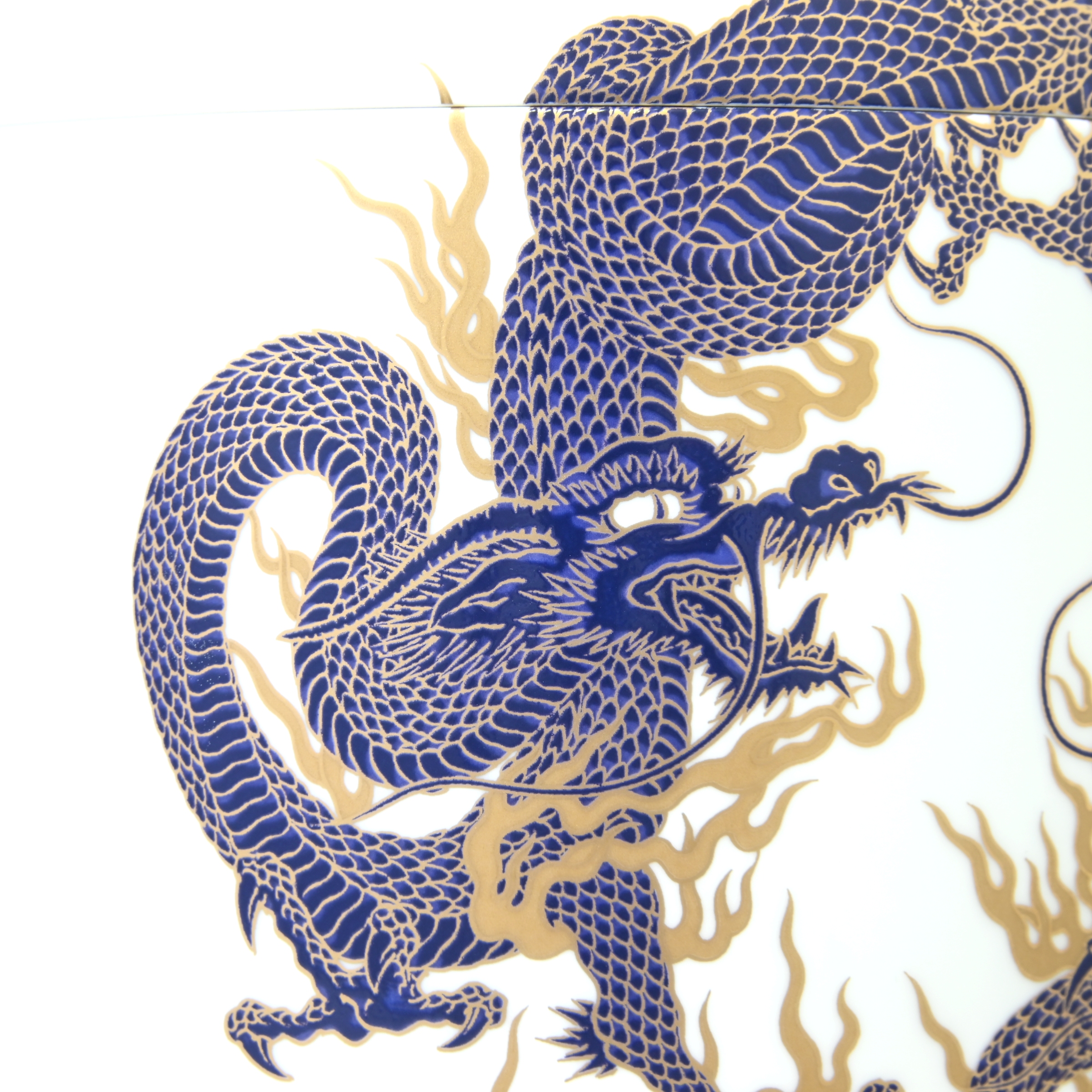 色絵双龍文）筒型5寸骨壺|有田焼の老舗-香蘭社オンラインショップ