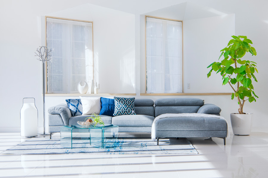 オーダー品）カウチソファ フープラF GY スタンダードモデル｜家具の