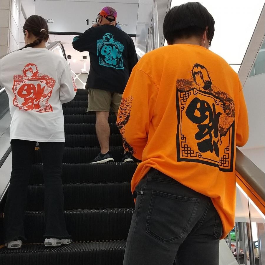 TANK × Shun Nakao『lucky girl』ロングスリーブTシャツ（オレンジ）(M