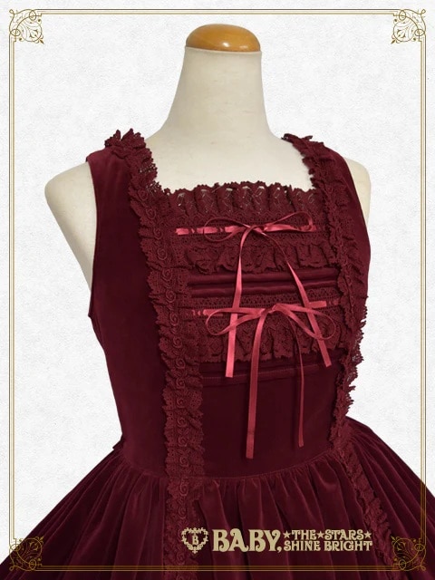 別珍レースフリルジャンパースカート(ローズピンク)｜ ベイビー、ザ