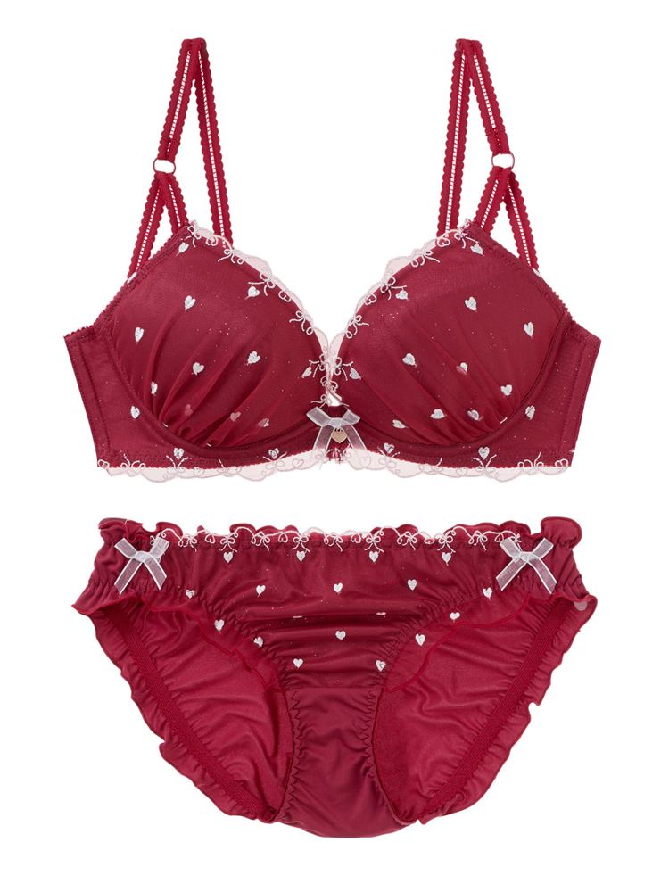 tokimeki ブラ]ラブリルルーナブラ&ショーツセット: 下着・インナー