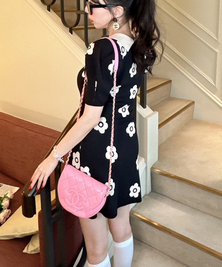 retro flower onepiece(M BEIGE): ワンピース｜PMbox P&M OFFICIAL