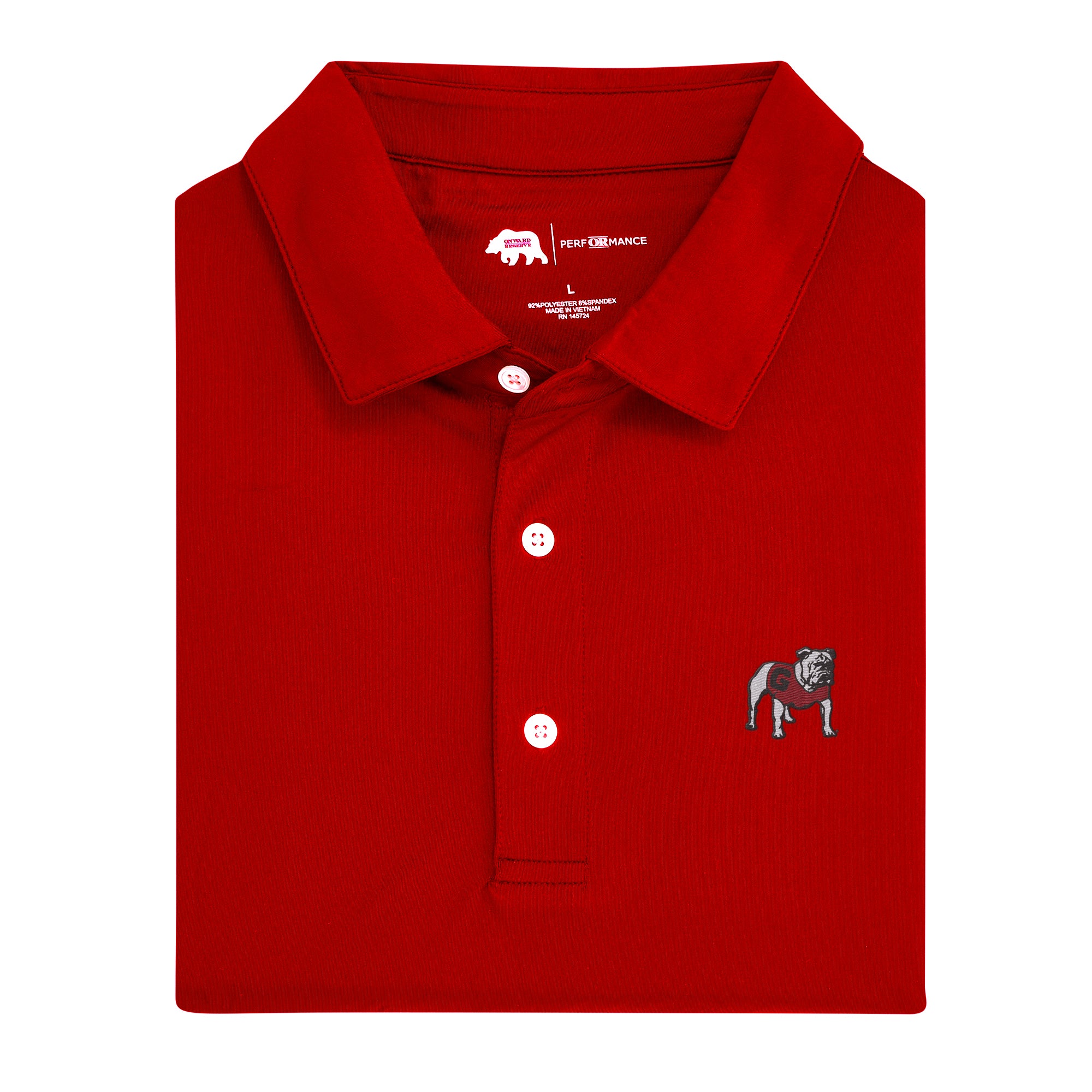 UGA Standing Bulldog Solid Performance Polo – Onward Reserve