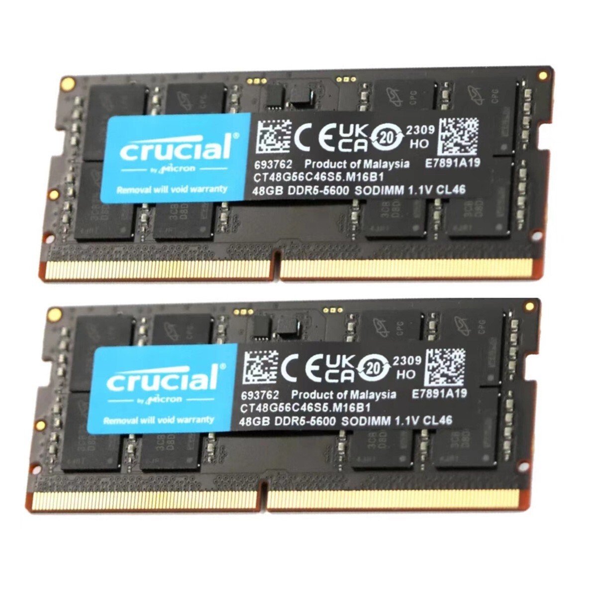 CRUCIAL 96GB (2x48GB) DDR5-5600 SODIMM | High-Performance Laptop